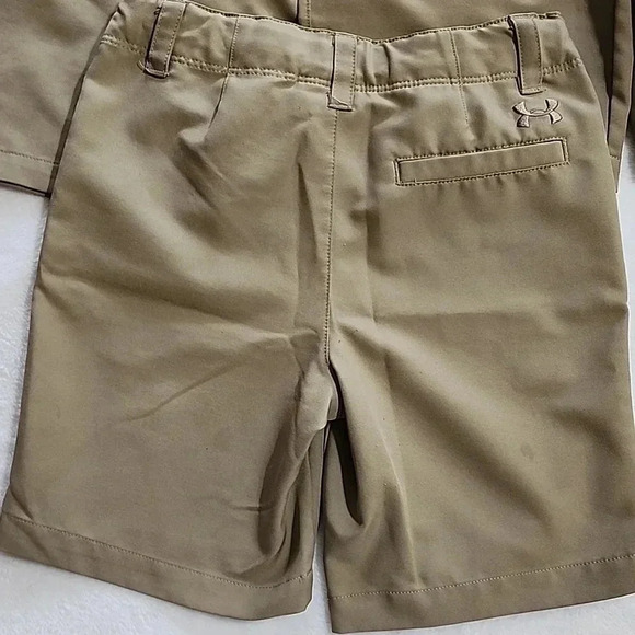 Boys Under Armour Golf Medal Play Short Set of 3 Pairs, Khaki, Size 5, PreOwned - Picture 4 of 12
